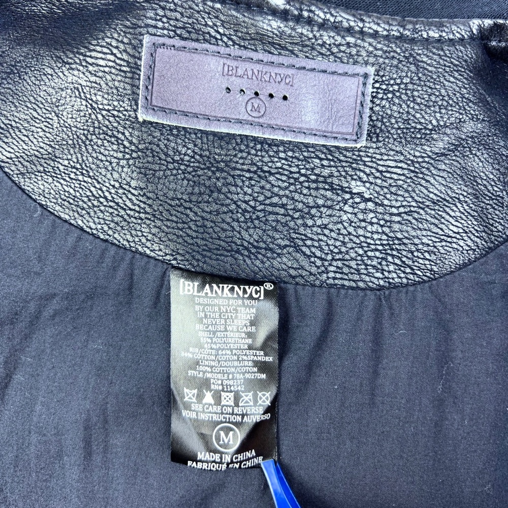 🚫SOLD!|•[BLANKNYC]•| Draped Full Zip Faux Leather Snakeskin Cardigan + Cotton - Picture 15 of 16